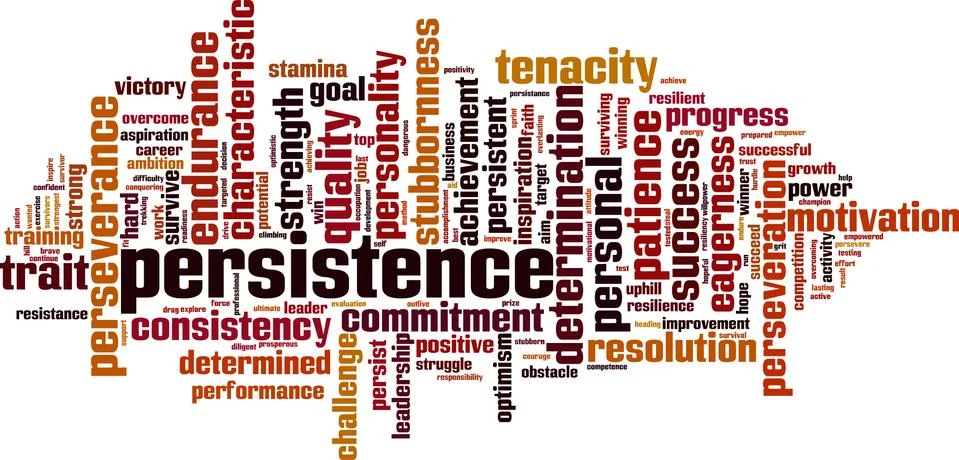 Persistence word cloud Stock Illustration