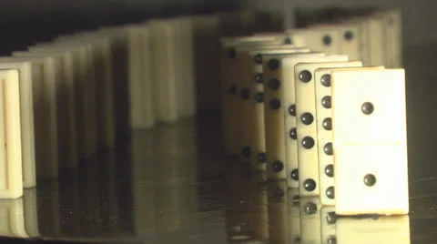 Persistent domino Stock Footage 27084492