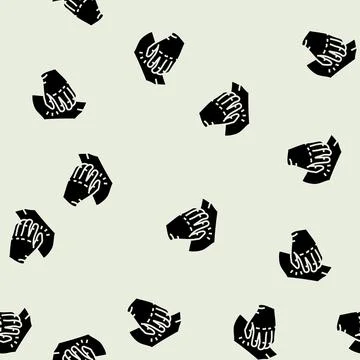 Persistent itching disease symptom glyph seamless pattern Stock Illustration