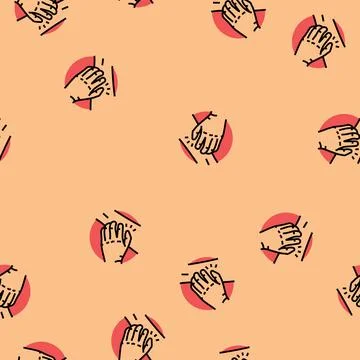 Persistent itching disease symptom vector seamless pattern Stock Illustration