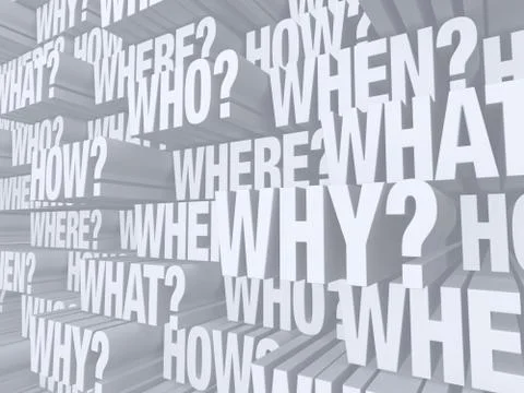 Persistent Questions Stock Illustration