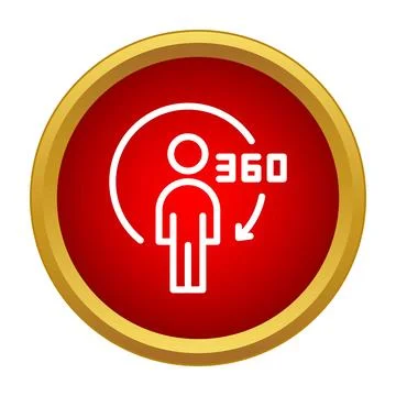 Person 360 degree view virtual reality avatar icon Stock Illustration