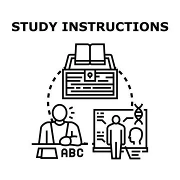 Person acquiring knowledge, studying for development and teaching Stock Illustration
