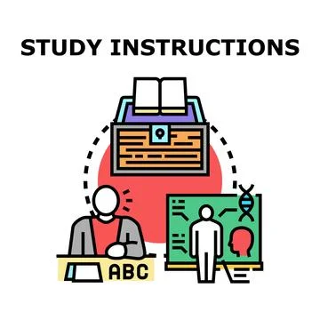Person acquiring knowledge, studying for development and teaching Stock Illustration