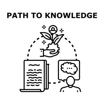 Person acquiring knowledge through education and learning experience Stock Illustration