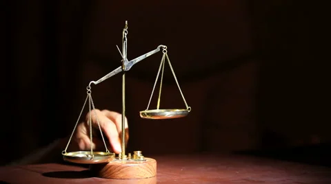 Person Adding Miniature Weights On Scales Stock-Footage 64991513