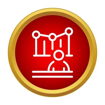 Person analyzing chart data statistics icon Illustrazione stock