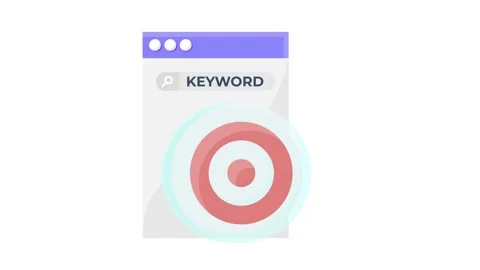 A person analyzing keyword data on a laptop for website optimization and se.. Stockbeeldmateriaal 332535261