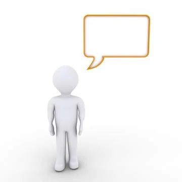 A person and a speech bubble Stock Illustration
