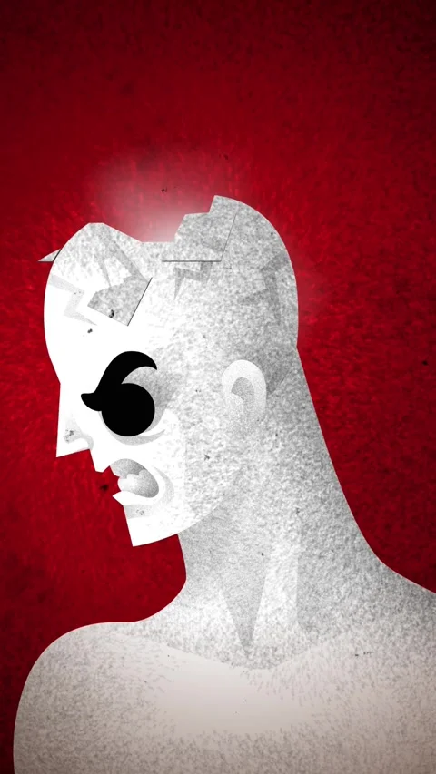 Person with anger problems whose head explodes with steam 库存影片 342580481