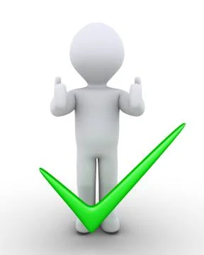 Person approves proposition Stock Illustration