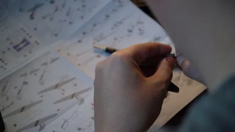 Person assembling metal airplane model with hands Stock-Footage 319294021