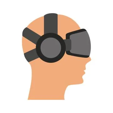 Person with augmented reality glasses Stockillustratie