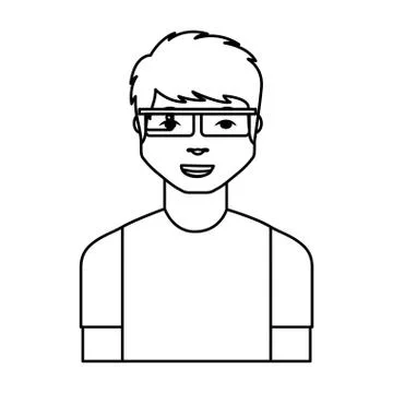 Person with augmented reality glasses Illustrazione stock
