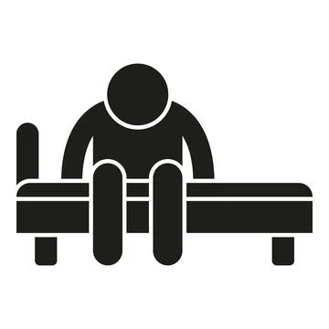 Person awake icon simple vector. Sleep problem 스톡 일러스트