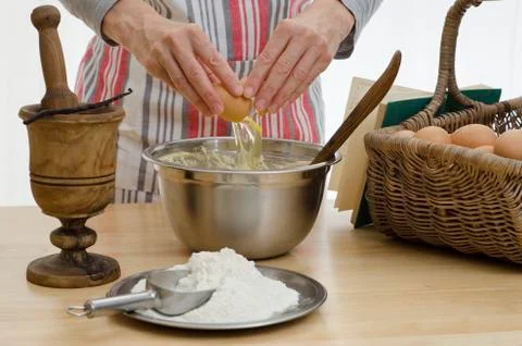 Person baking a cake Stock Photos