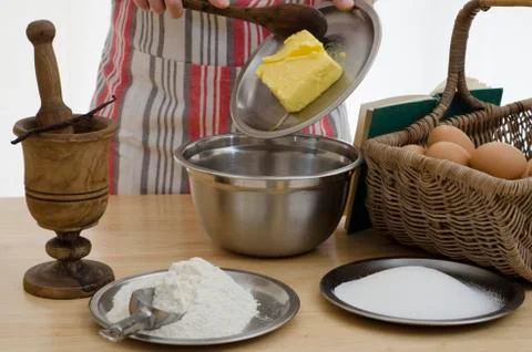 Person baking a cake Stock Photos