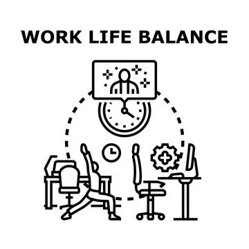Person balancing work and personal life activities イラスト素材
