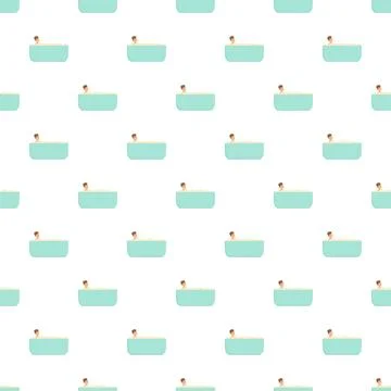 Person bathing in bathtub seamless pattern 库存插图