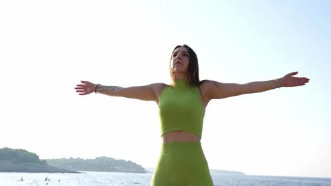 Person on the beach Stock Footage 249464983