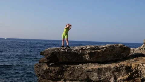 Person on the beach Stock Footage 249466868