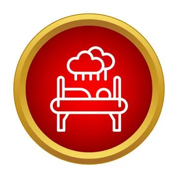 Person in bed experiencing sleep problems and insomnia Stock Illustration