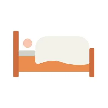 Person in Bed icon vector image. Stock Illustration