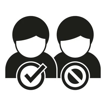 Person blacklist icon simple vector. Digital user Stock Illustration