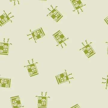 Person book character glyph vector seamless pattern Stock Illustration