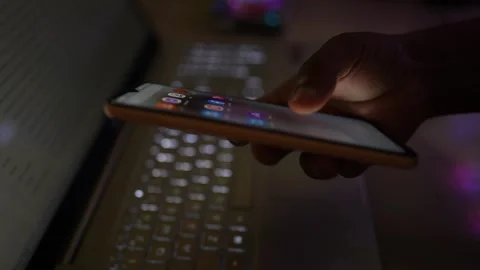 A person browsing her smartphone, Smart using footage Stock Footage 290949940