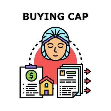Person buying capital with financial documents Ilustração Stock