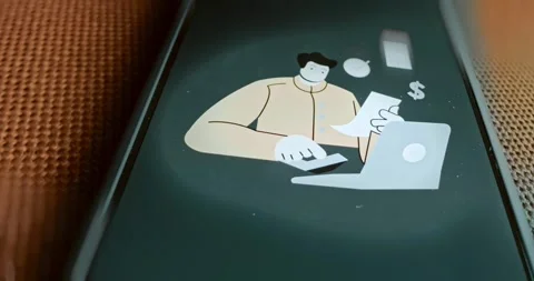 Person calculating on a calculator, presentation Stock Footage 313496322