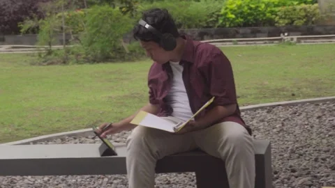 Person in Campus Stock Footage 329843153