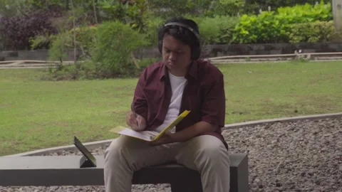 Person in Campus Stock Footage 329843228