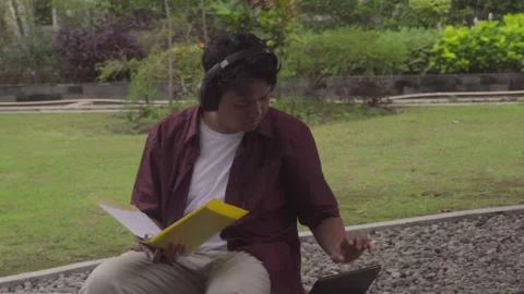 Person in Campus Stock Footage 329843362