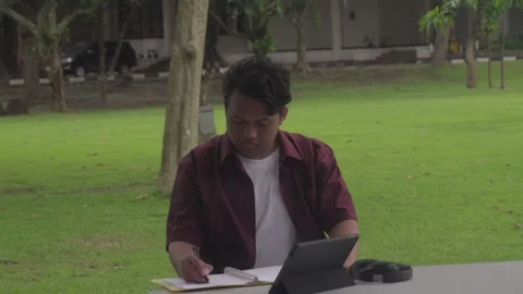 Person in Campus Stock Footage 329843413