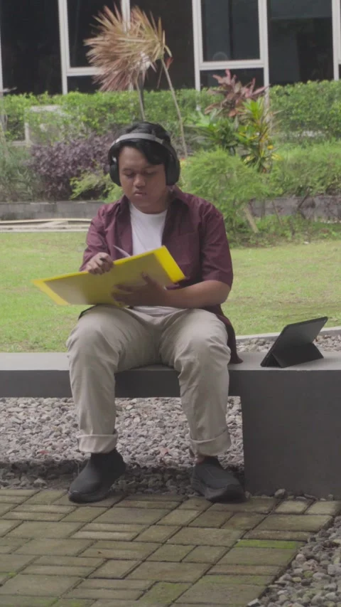 Person in Campus Stock Footage 329843901