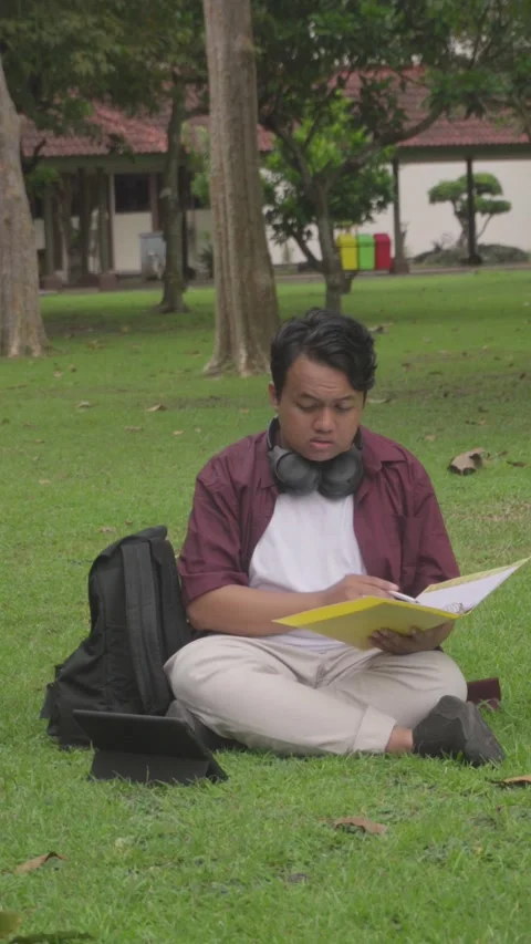 Person in Campus Stock Footage 329844064