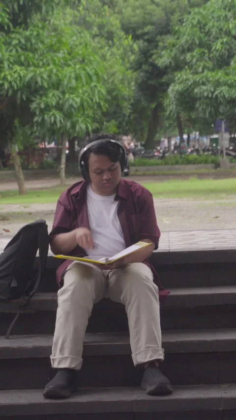 Person in Campus Stock Footage 329844276