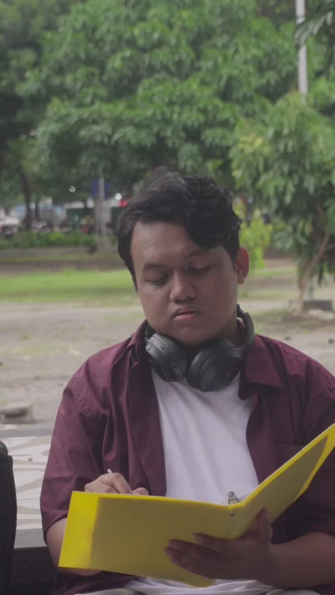 Person in Campus Stock Footage 329844353