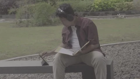 Person in Campus Stock Footage 329844398