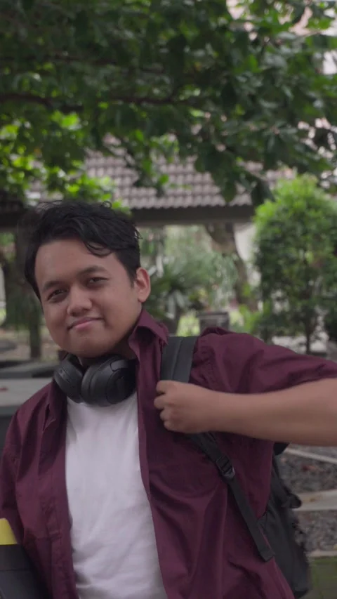 Person in Campus Stock Footage 329844490