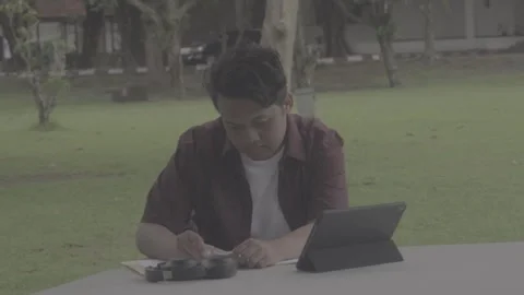 Person in Campus Stock Footage 329844492
