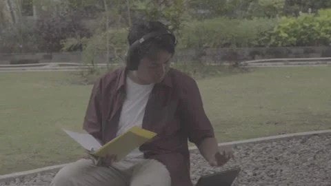 Person in Campus Stock Footage 329844526