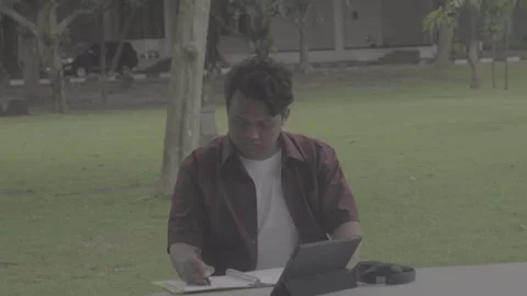 Person in Campus Stock Footage 329844595