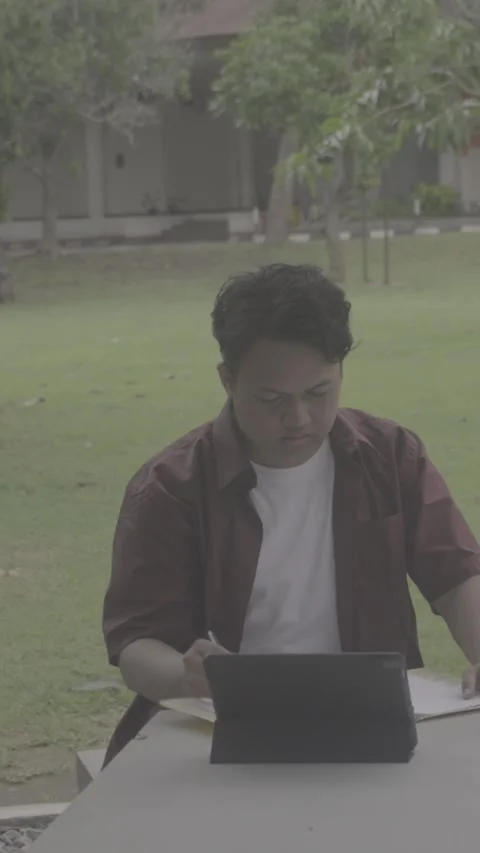Person in Campus Stock Footage 329844788