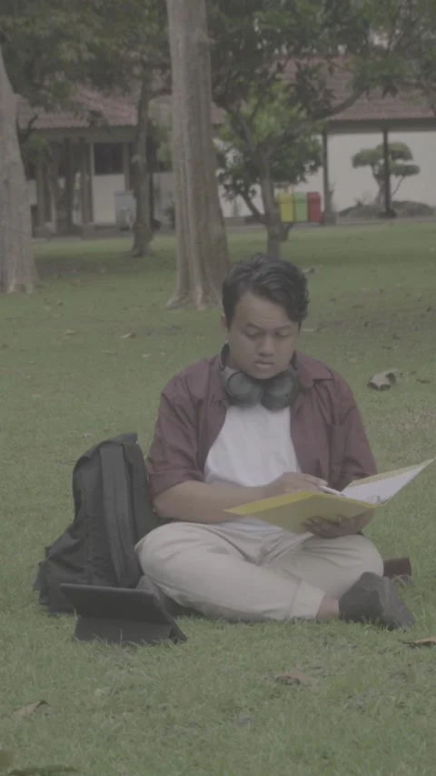 Person in Campus Stock Footage 329844887