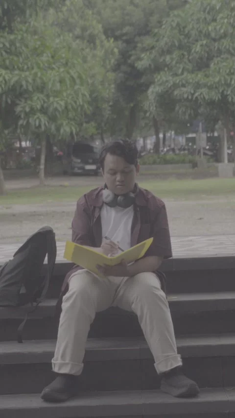 Person in Campus Stock Footage 329845101