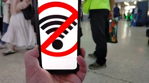 The person cannot connect to the Wi-Fi network Stock Footage 310854893