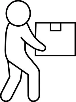 Person carrying box Vector Illustrazione stock